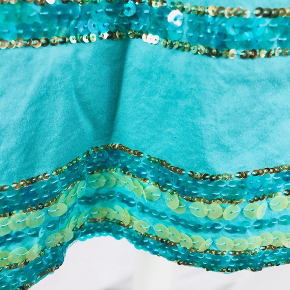 💼📁Bebe Blue Sequin Trimmed Size Small - Picture 6 of 8